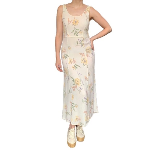 Vintage Dresses & Skirts - Vintage R&K Originals Floral Maxi Dress Cottagecore 90s